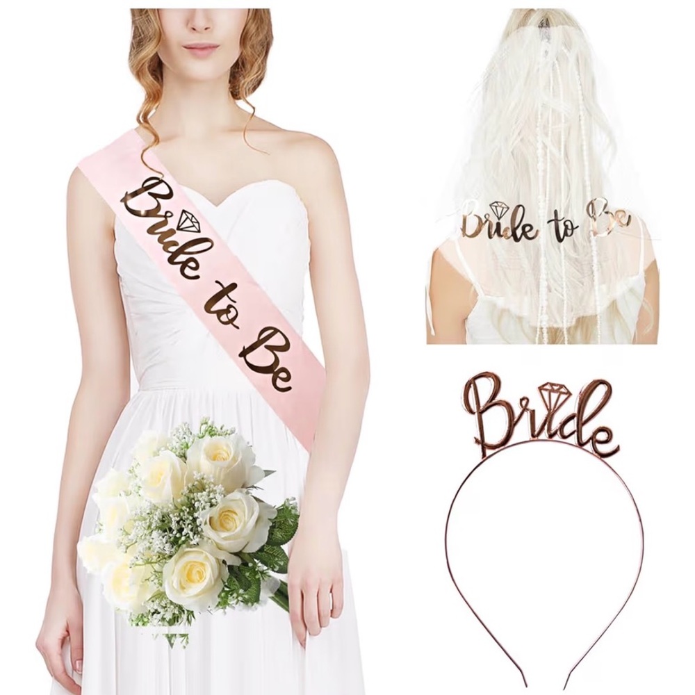 Bride to Be Sash with Rose Gold Script